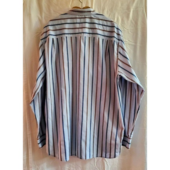 Tommy Bahama Men's Long Sleeve Button Up XL Western Style Striped Blue - Picture 2 of 4